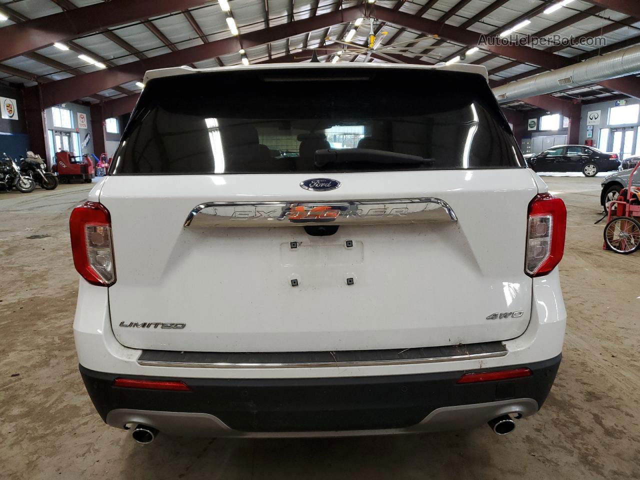 2021 Ford Explorer Limited White vin: 1FMSK8FH6MGB45485