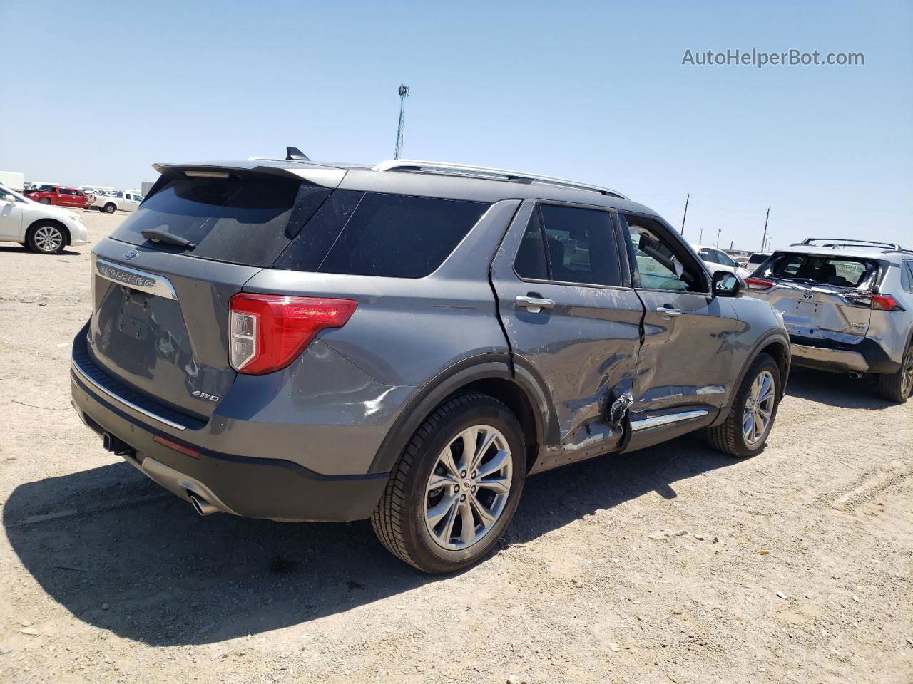 2021 Ford Explorer Limited Silver vin: 1FMSK8FH7MGA33200