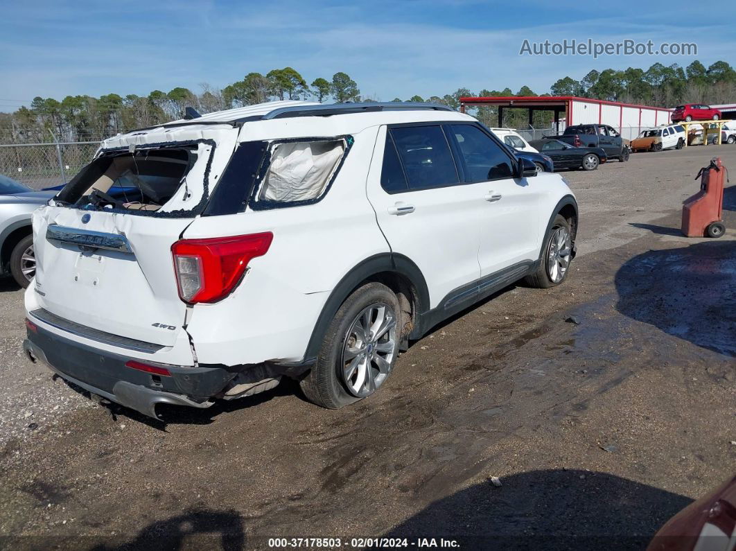 2021 Ford Explorer Limited White vin: 1FMSK8FH7MGB54809