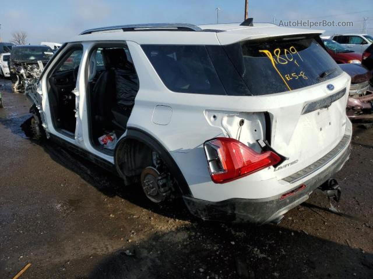 2021 Ford Explorer Limited White vin: 1FMSK8FH7MGB87809