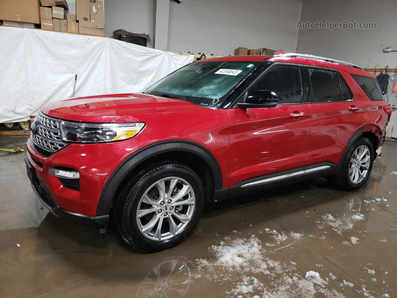 2021 Ford Explorer Limited Red vin: 1FMSK8FHXMGA13278