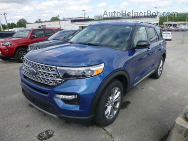 2021 Ford Explorer Limited Blue vin: 1FMSK8FHXMGB37180