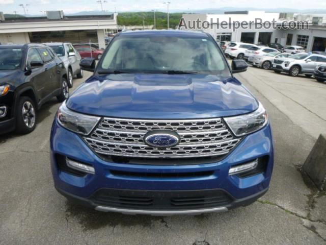 2021 Ford Explorer Limited Синий vin: 1FMSK8FHXMGB37180