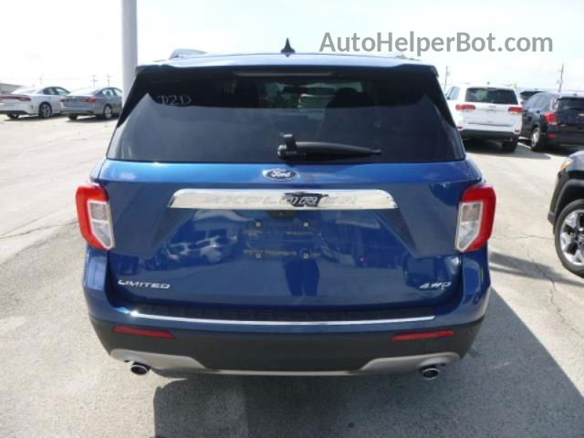 2021 Ford Explorer Limited Blue vin: 1FMSK8FHXMGB37180