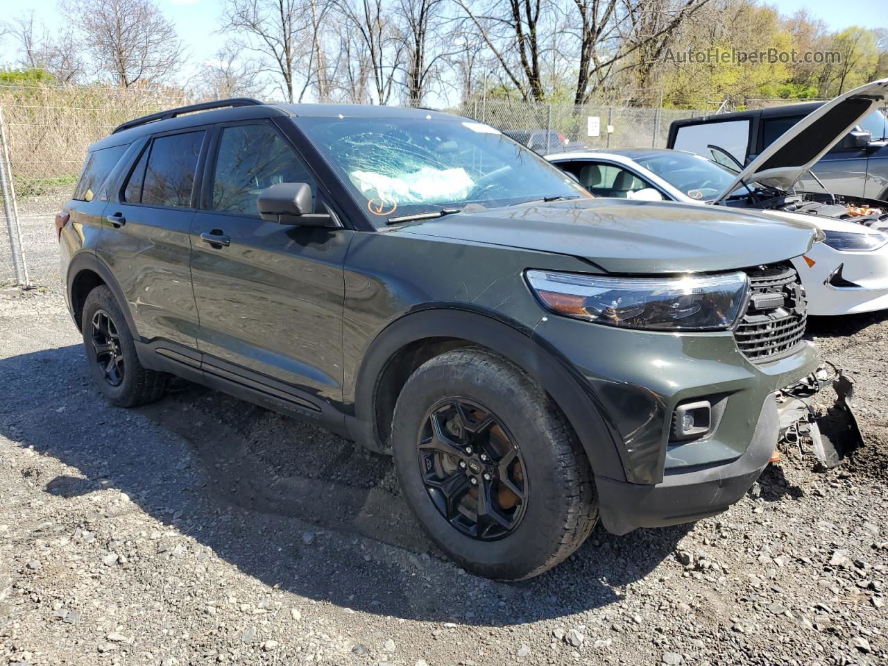 2021 Ford Explorer Timberline Зеленый vin: 1FMSK8JH7MGC17625