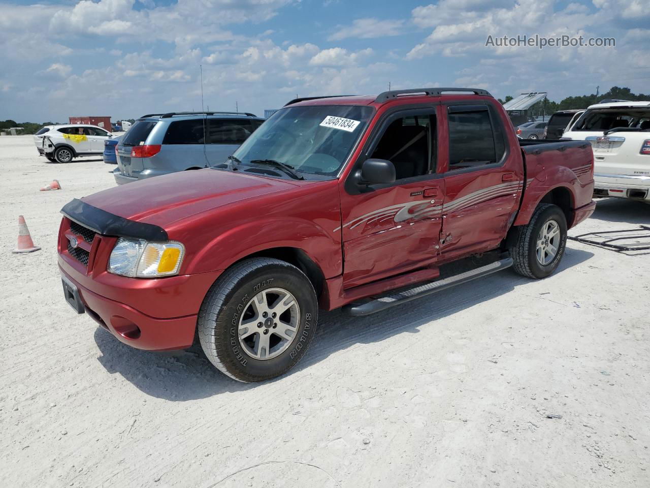 2005 Ford Explorer Sport Trac  Red vin: 1FMZU67K05UB02982