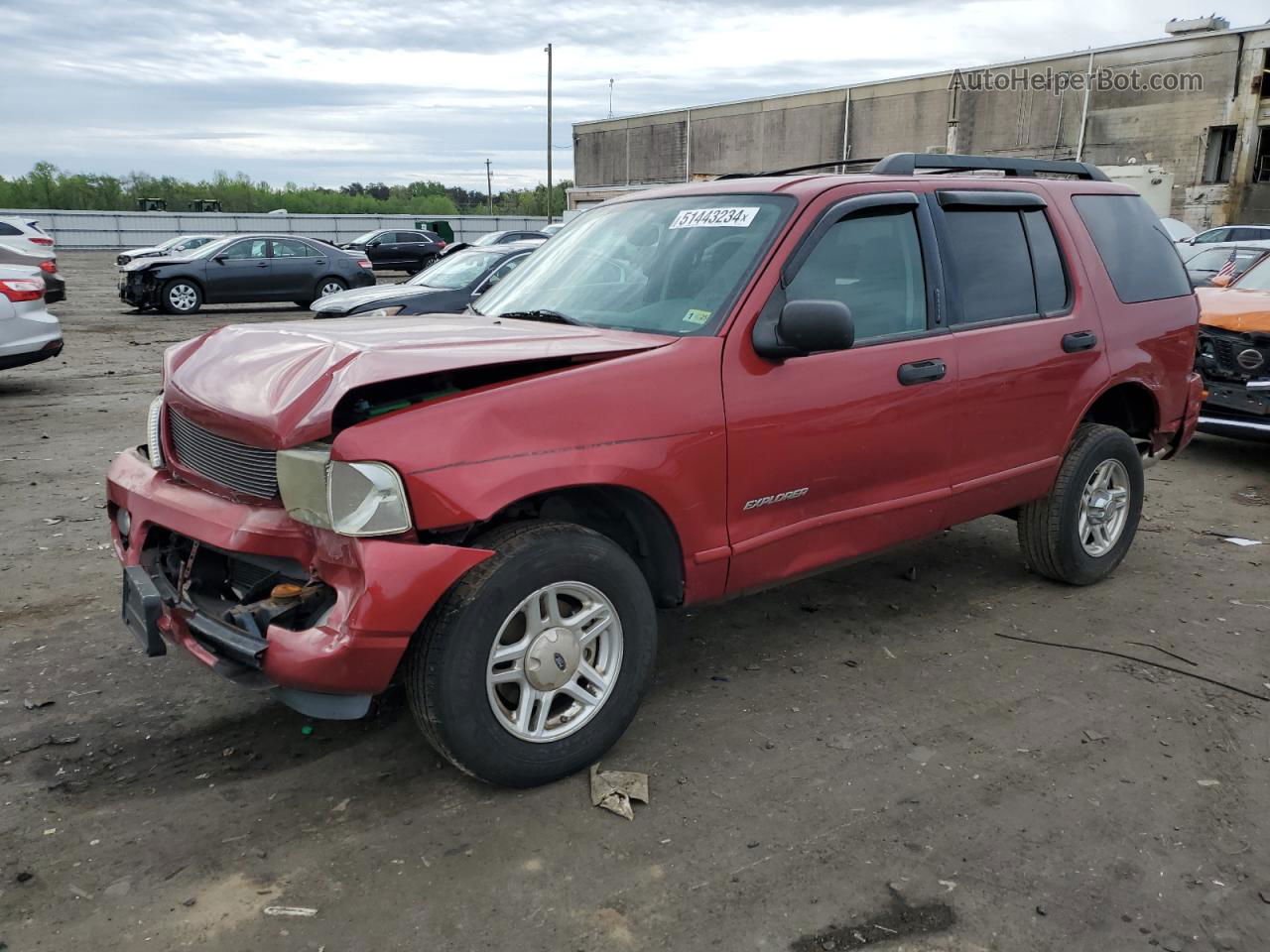 2005 Ford Explorer Xlt Red vin: 1FMZU73E55UA26004