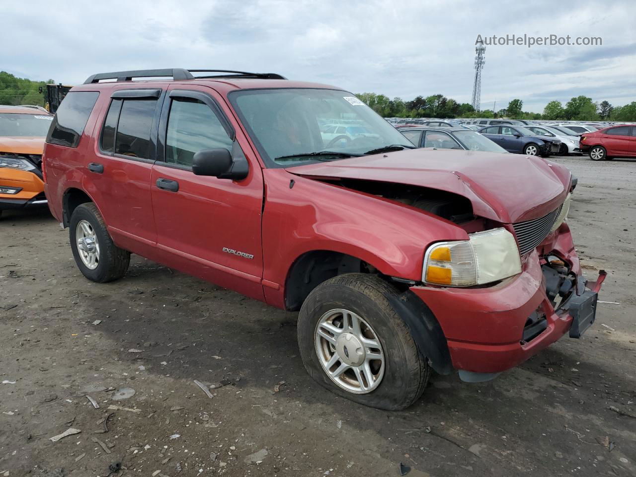 2005 Ford Explorer Xlt Red vin: 1FMZU73E55UA26004