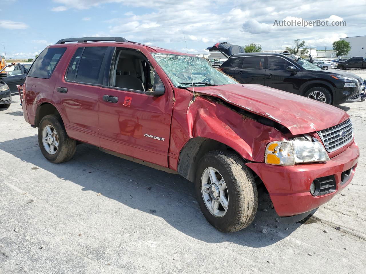 2005 Ford Explorer Xlt Maroon vin: 1FMZU73K85UA44695