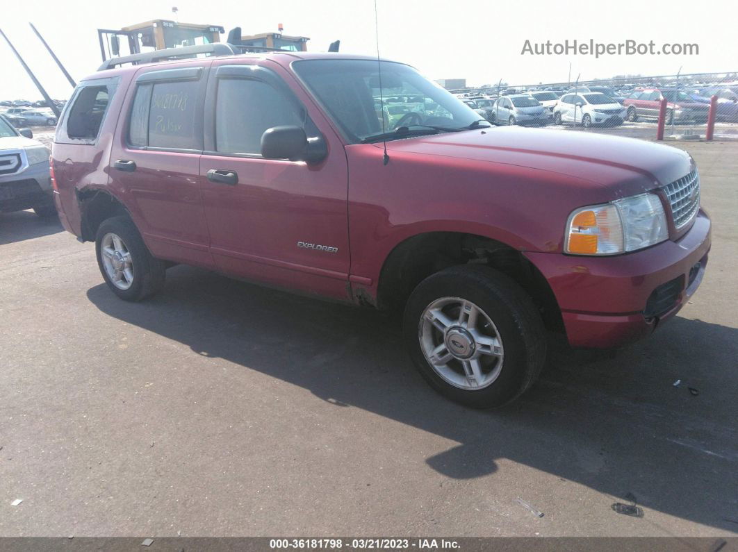 2005 Ford Explorer Xlt Red vin: 1FMZU73K95ZA03608