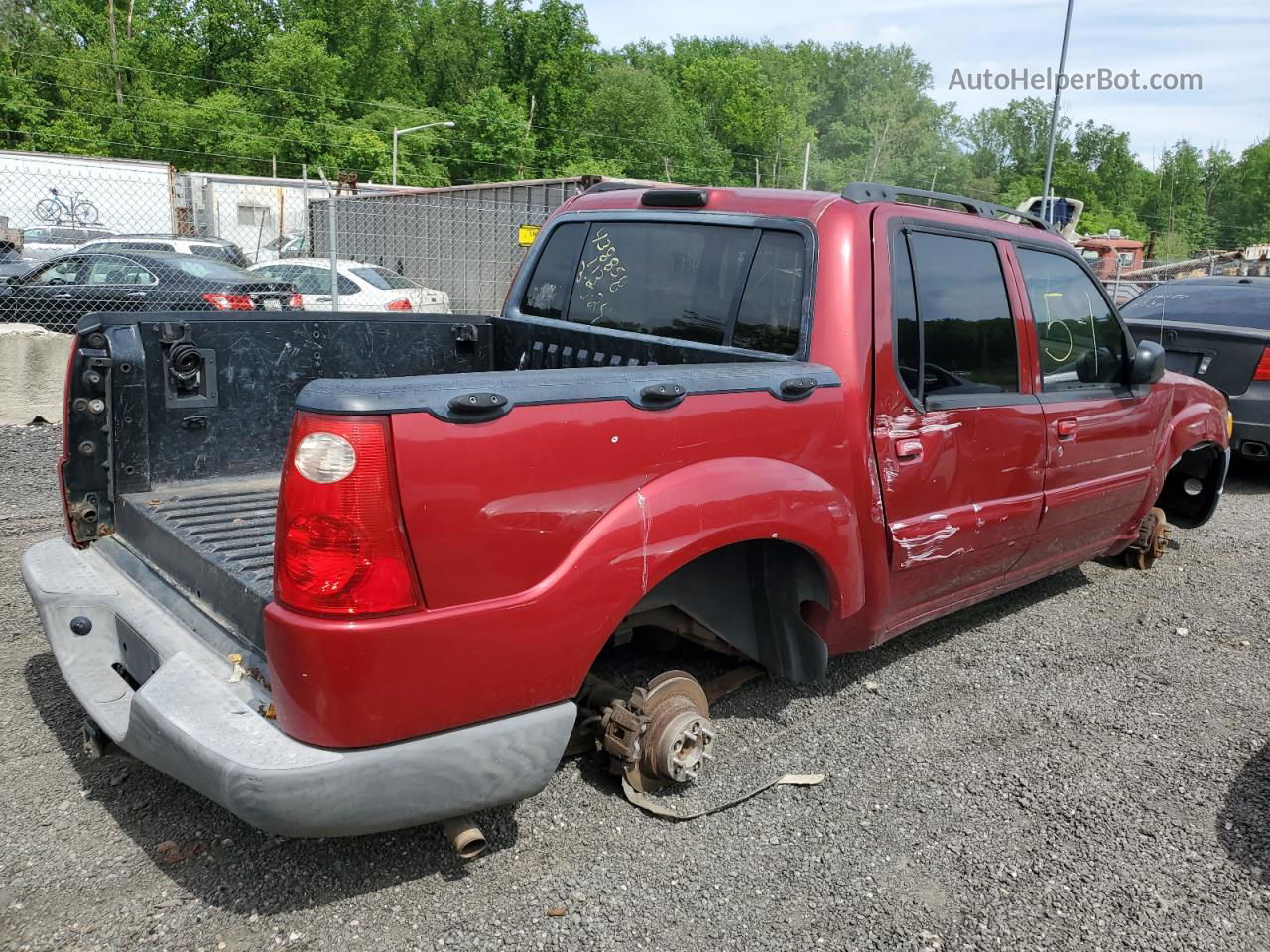 2005 Ford Explorer Sport Trac  Red vin: 1FMZU77K65UA88608