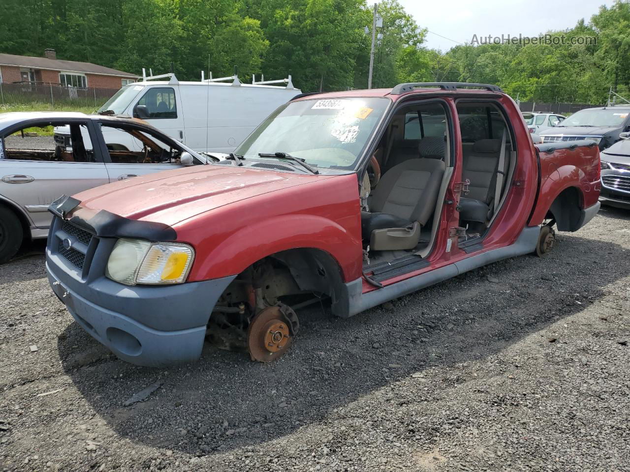 2005 Ford Explorer Sport Trac  Красный vin: 1FMZU77K65UA88608