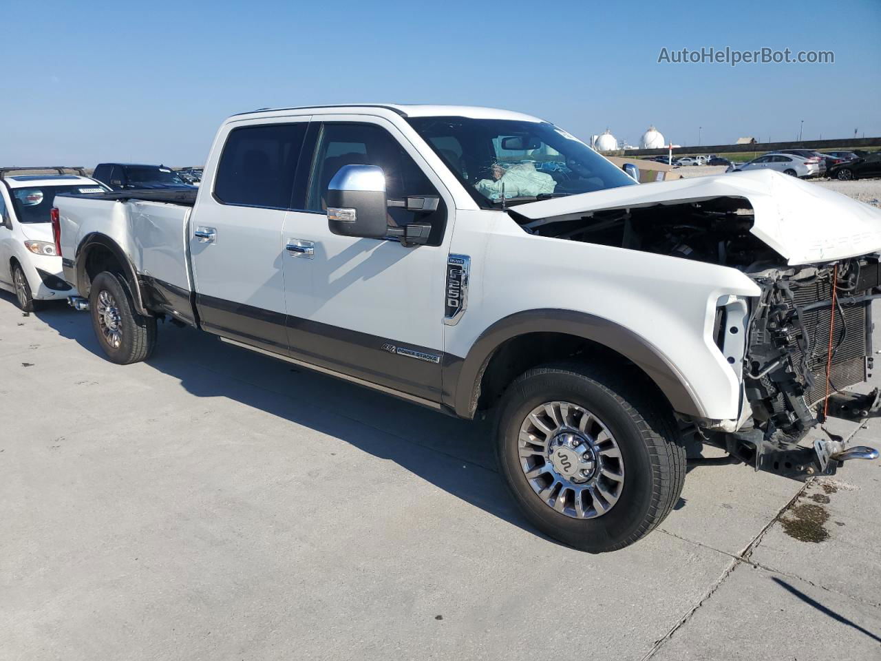 2020 Ford F250 Super Duty White vin: 1FT7W2AT1LEC37136