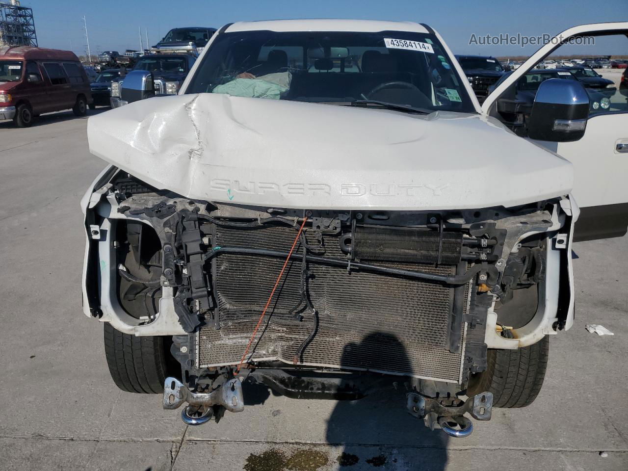 2020 Ford F250 Super Duty White vin: 1FT7W2AT1LEC37136