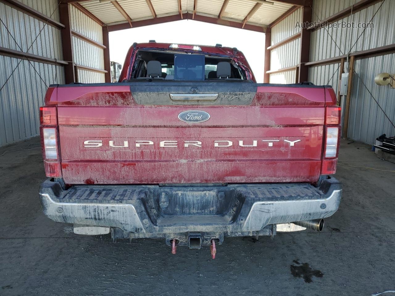 2020 Ford F250 Super Duty Red vin: 1FT7W2B61LEE33229