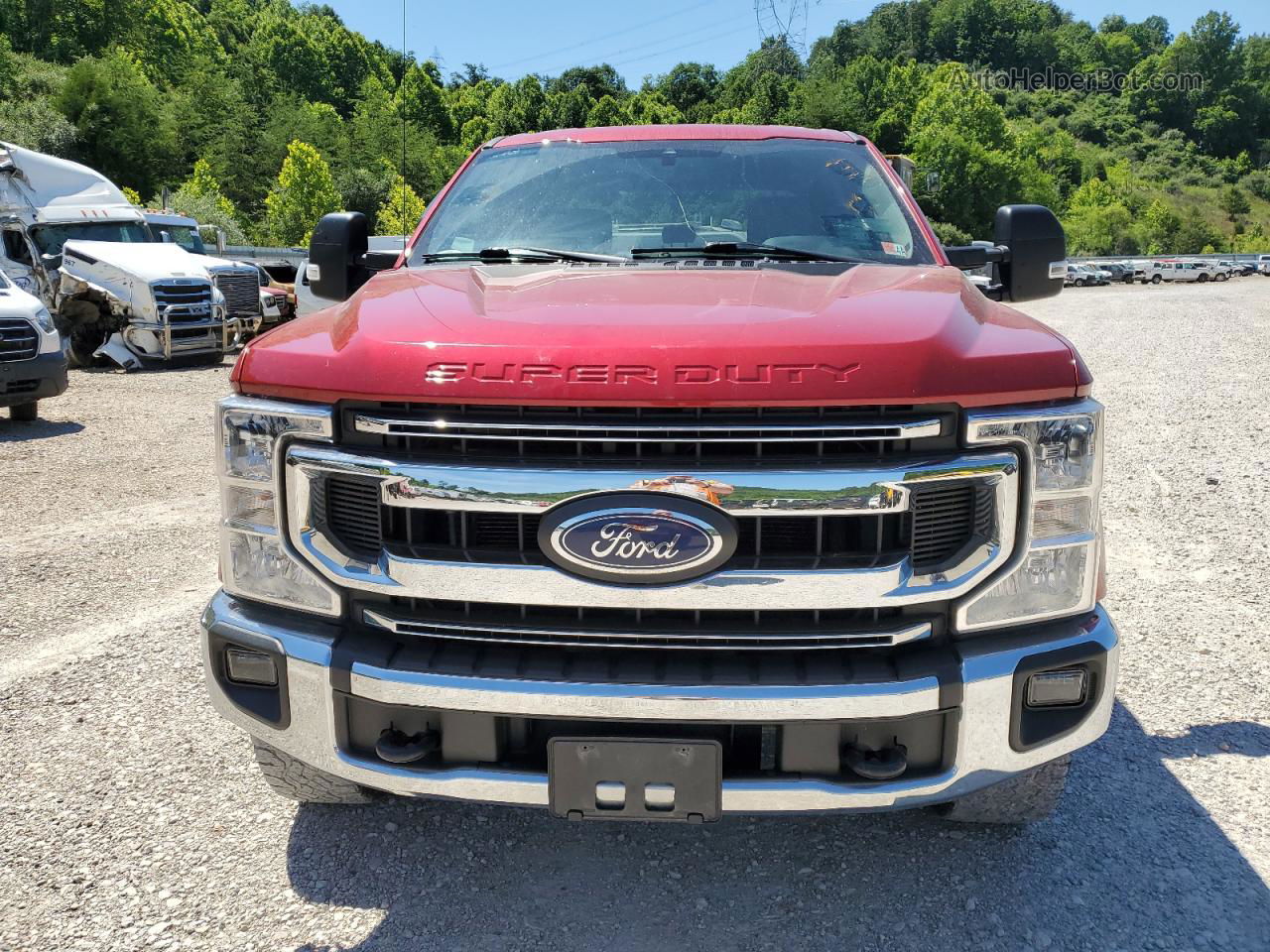 2020 Ford F250 Super Duty Red vin: 1FT7W2B62LED04223