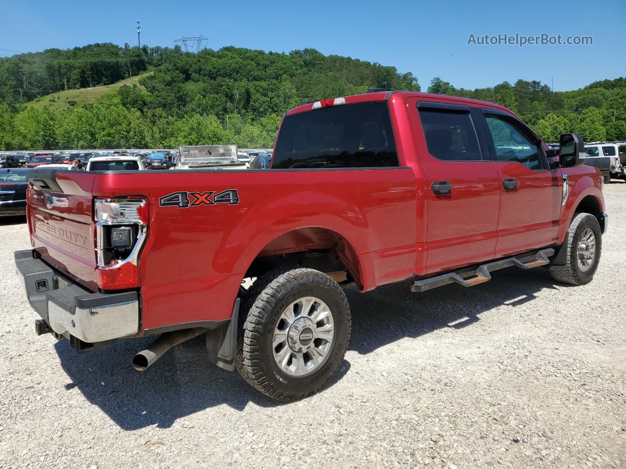 2020 Ford F250 Super Duty Red vin: 1FT7W2B62LED04223