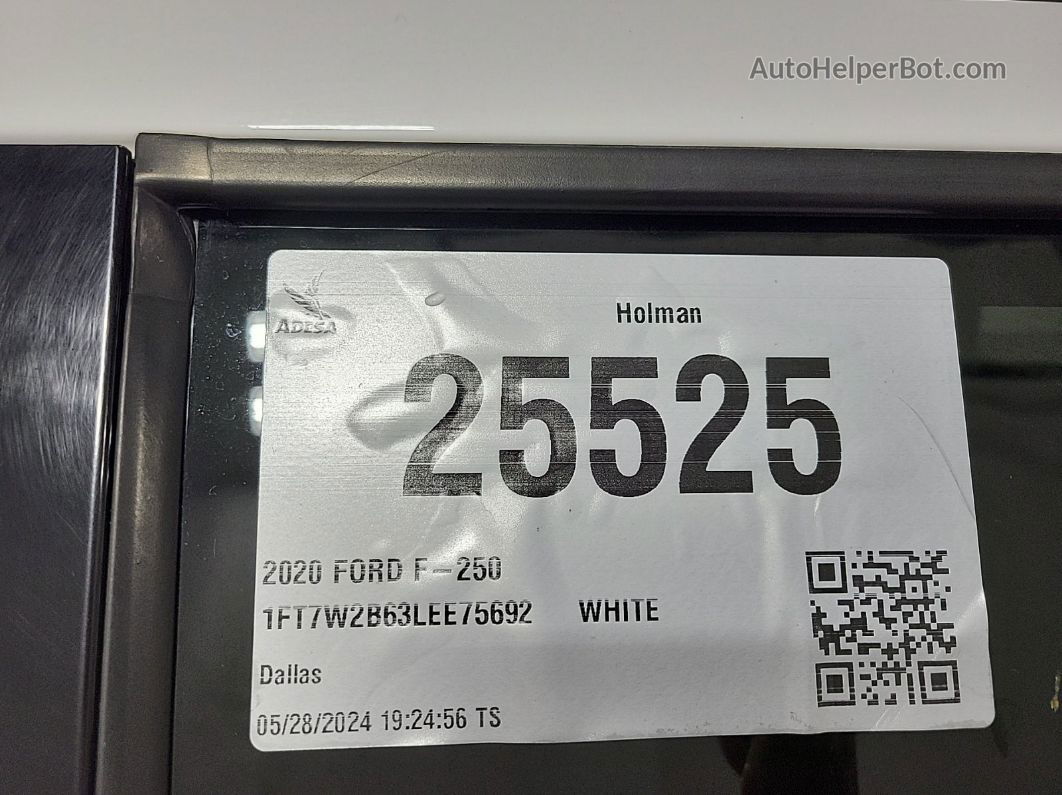 2020 Ford F250 Super Duty vin: 1FT7W2B63LEE75692