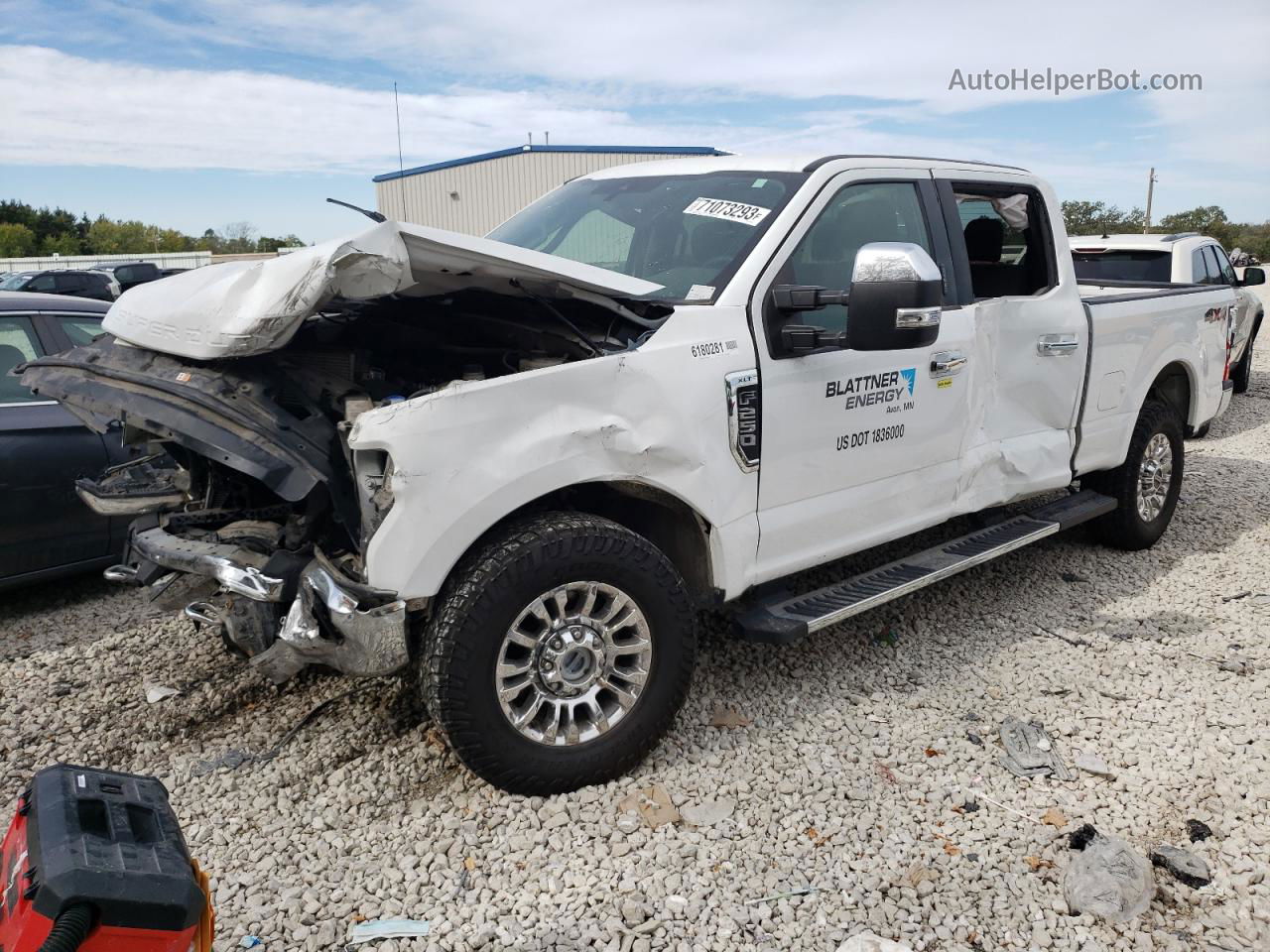 2020 Ford F250 Super Duty White vin: 1FT7W2B64LEE21995