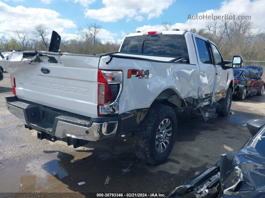 2020 Ford F-250 Lariat White vin: 1FT7W2BN9LEE66079