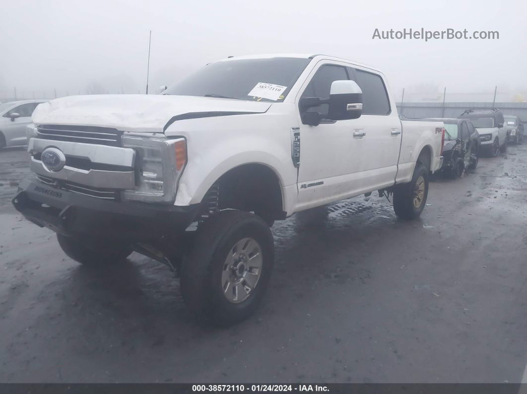 2018 Ford F-250 Lariat White vin: 1FT7W2BT0JEC58751