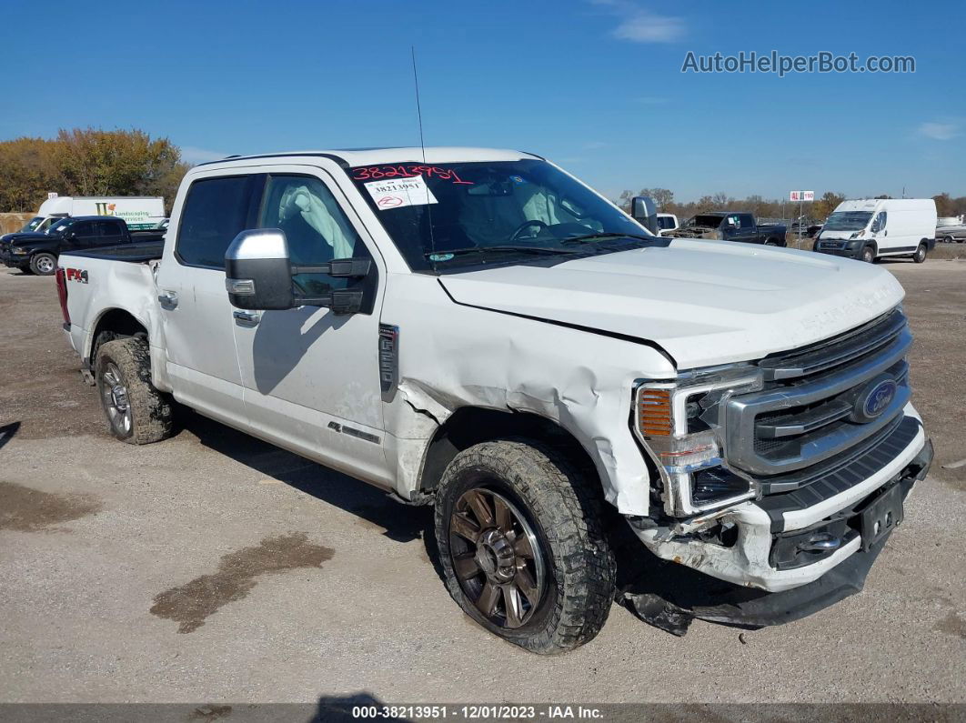 2020 Ford F-250 Platinum White vin: 1FT7W2BT0LED84093