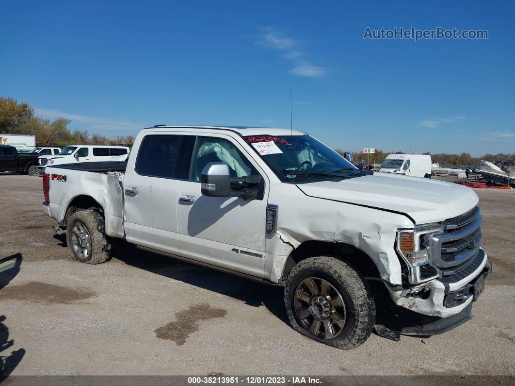 2020 Ford F-250 Platinum White vin: 1FT7W2BT0LED84093