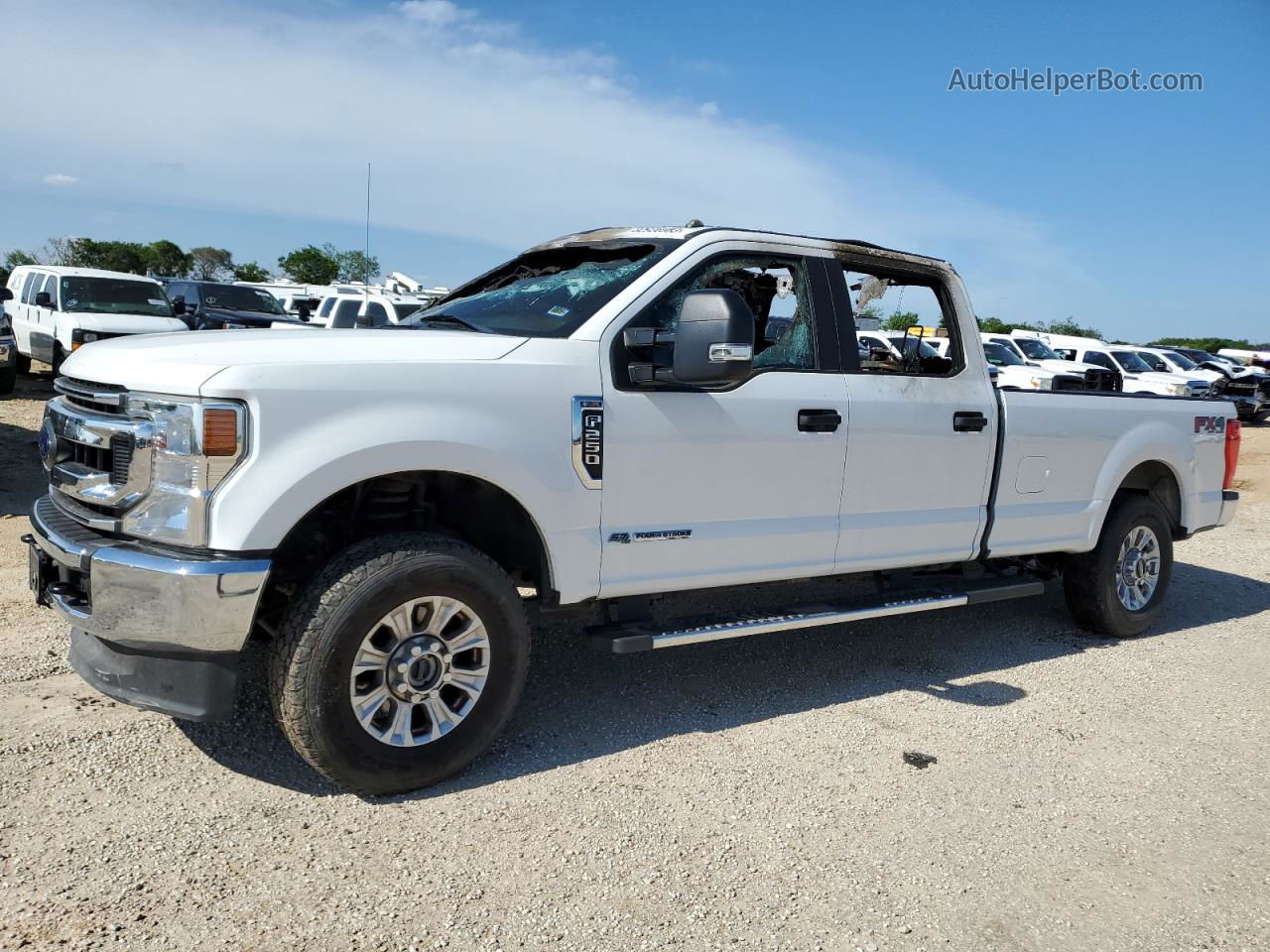 2020 Ford F250 Super Duty White vin: 1FT7W2BT1LED58456