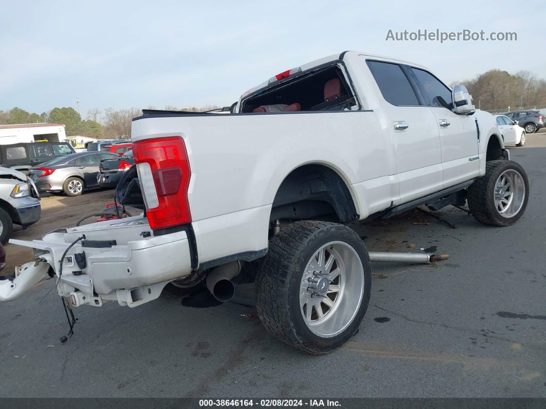 2018 Ford F-250 Platinum White vin: 1FT7W2BT2JEC32216