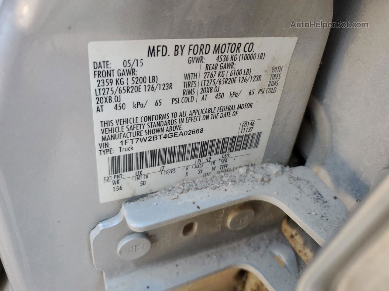 2016 Ford F250 Super Duty Silver vin: 1FT7W2BT4GEA02668