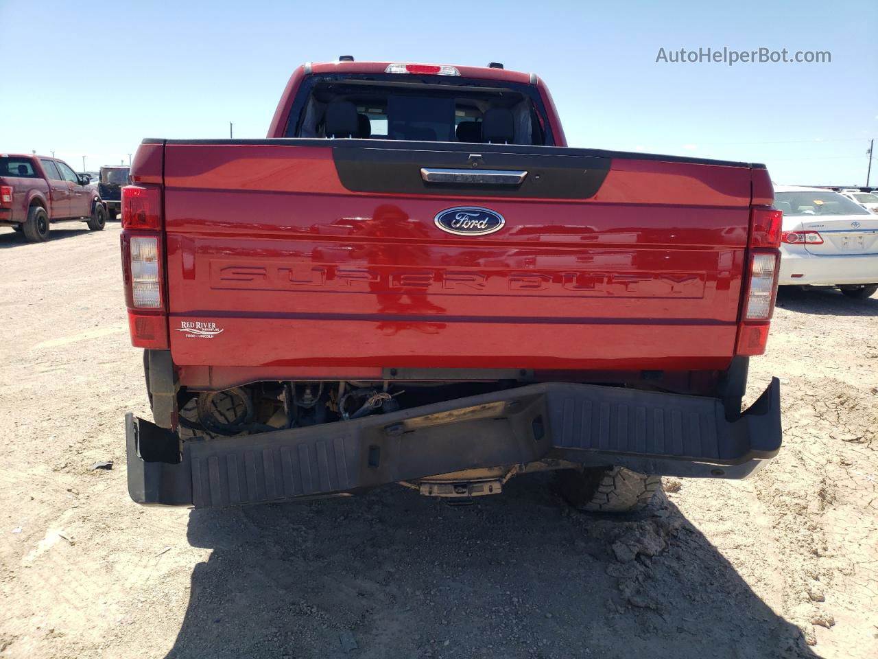 2020 Ford F250 Super Duty Red vin: 1FT7W2BT4LEC70954