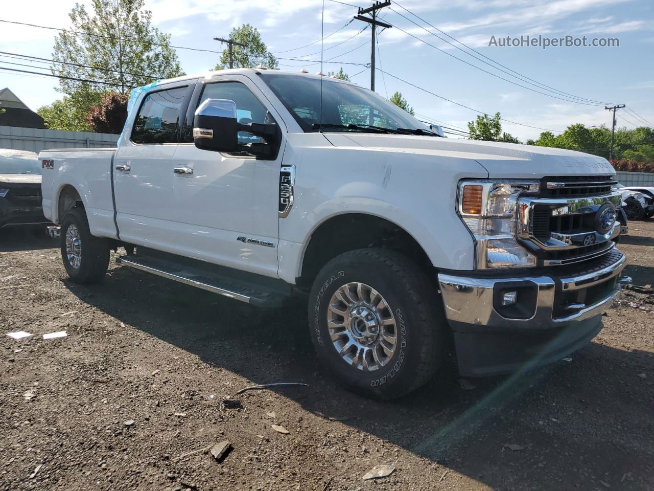 2020 Ford F250 Super Duty White vin: 1FT7W2BT5LED75728