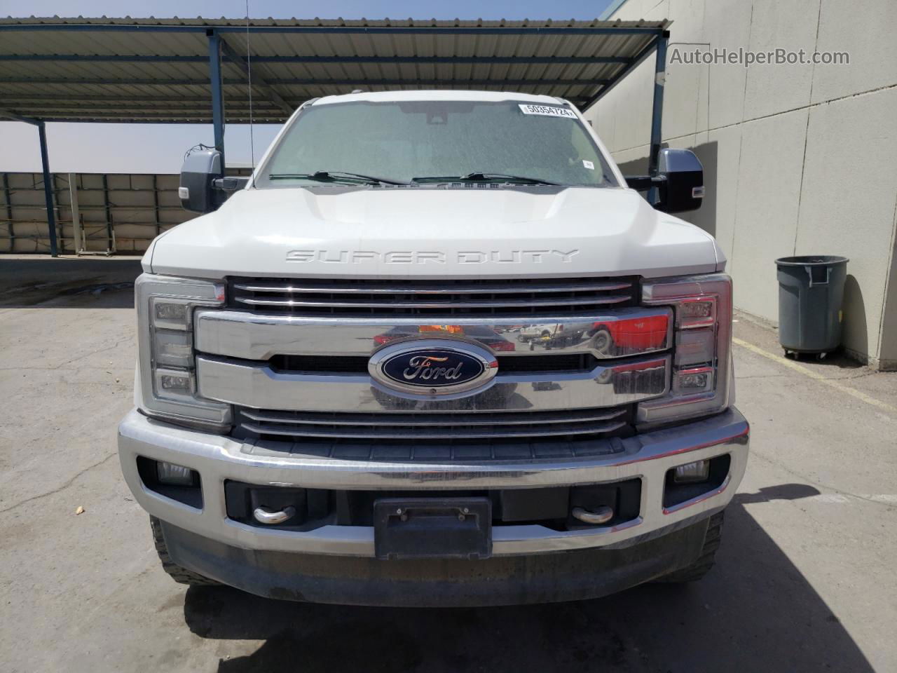 2018 Ford F250 Super Duty White vin: 1FT7W2BT7JEB65063