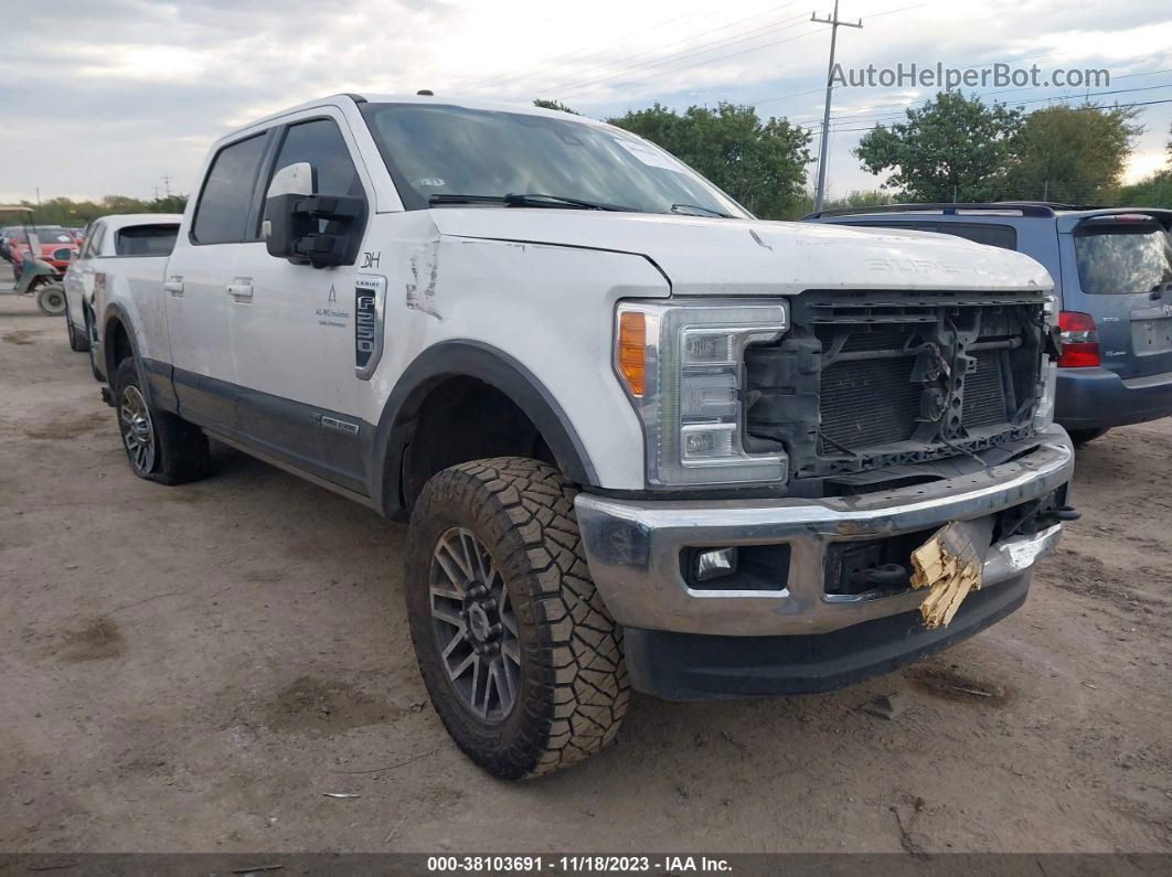 2018 Ford F-250 Lariat White vin: 1FT7W2BT9JEC55766