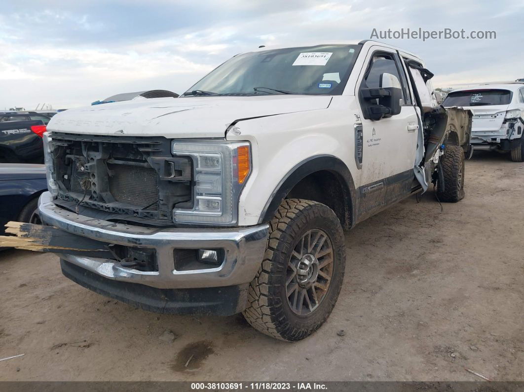 2018 Ford F-250 Lariat White vin: 1FT7W2BT9JEC55766