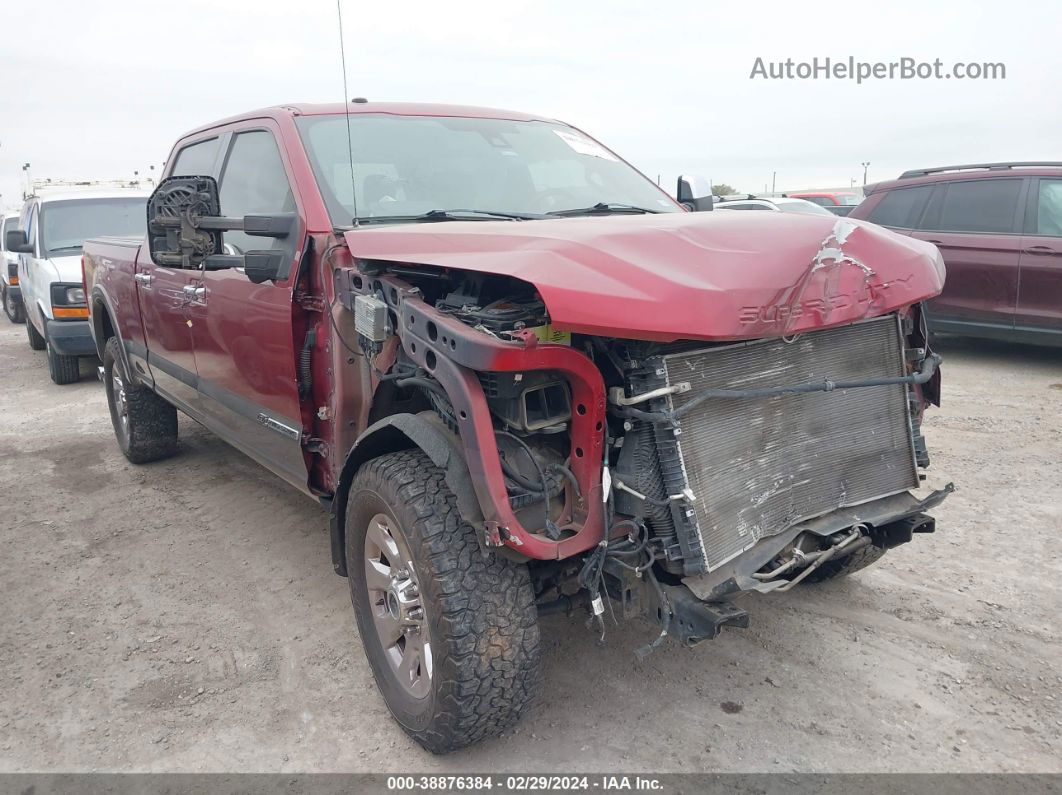 2018 Ford F-250 King Ranch Maroon vin: 1FT7W2BTXJEC56019