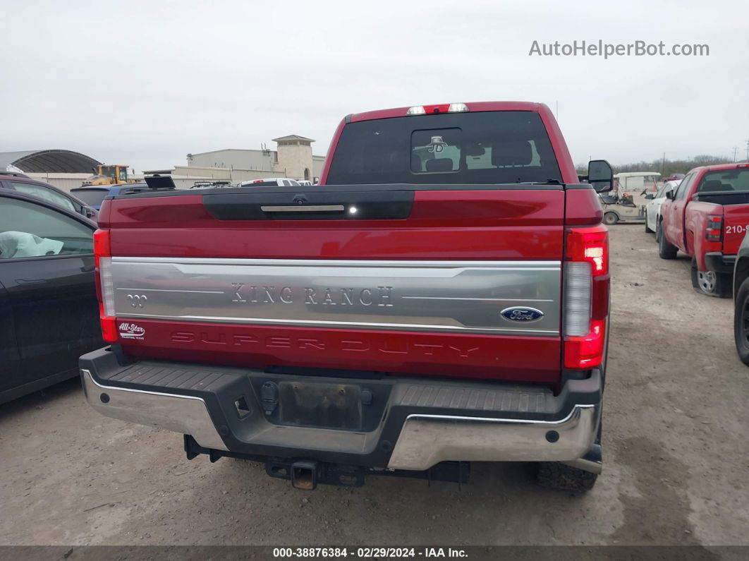 2018 Ford F-250 King Ranch Maroon vin: 1FT7W2BTXJEC56019