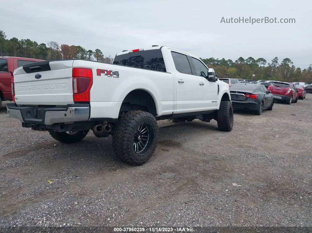 2020 Ford F-250 Lariat White vin: 1FT7W2BTXLEC17191