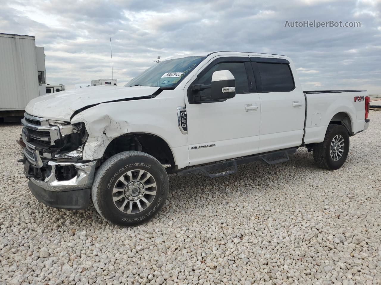 2020 Ford F250 Super Duty White vin: 1FT7W2BTXLEE28441