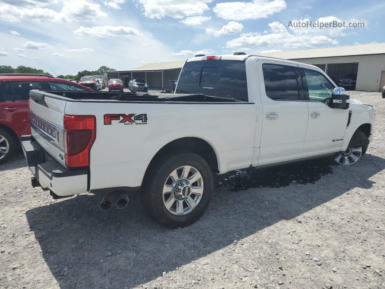 2020 Ford F250 Super Duty White vin: 1FT8W2BT3LEC09423