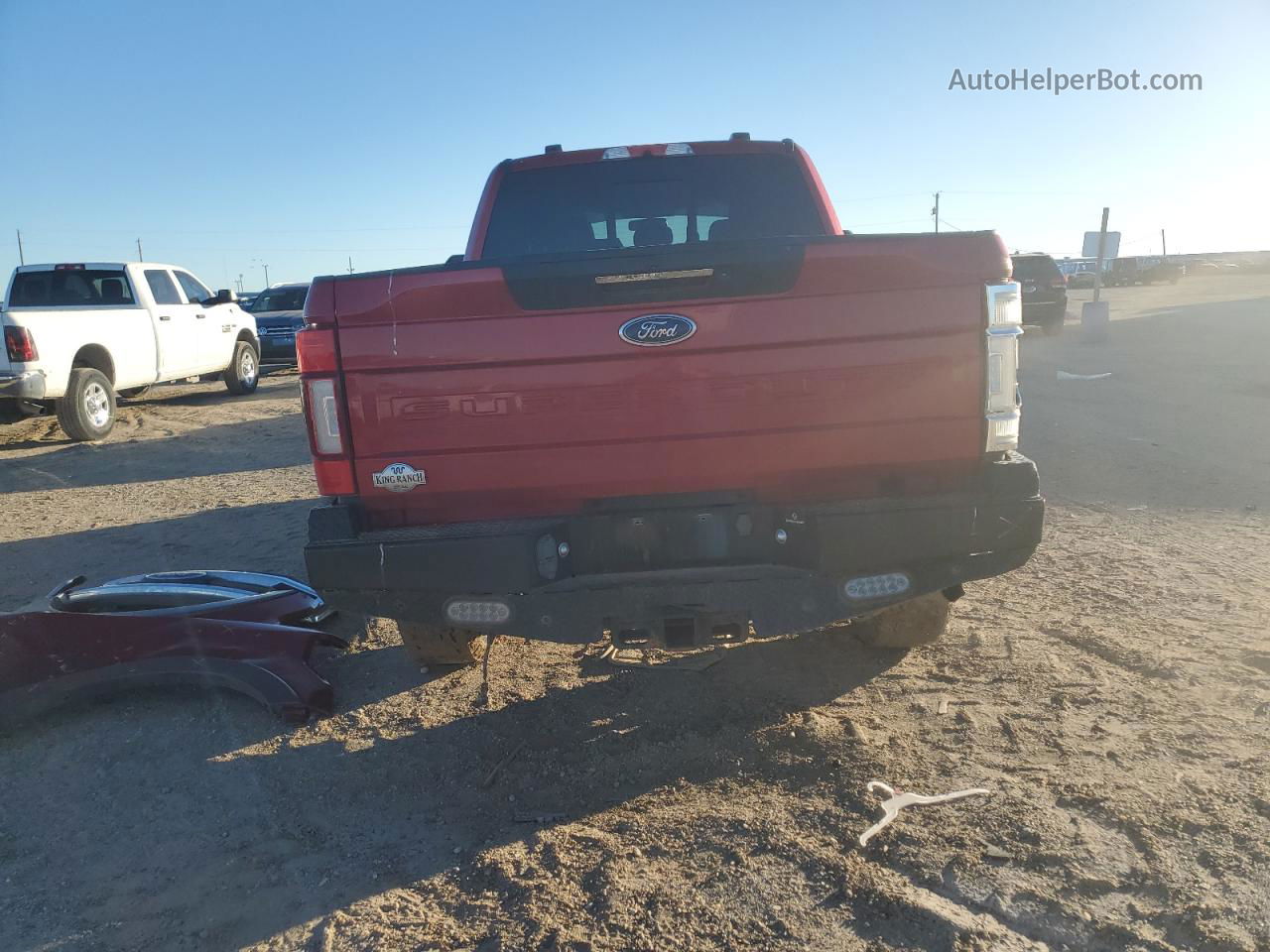 2020 Ford F250 Super Duty Red vin: 1FT8W2BT3LED57412