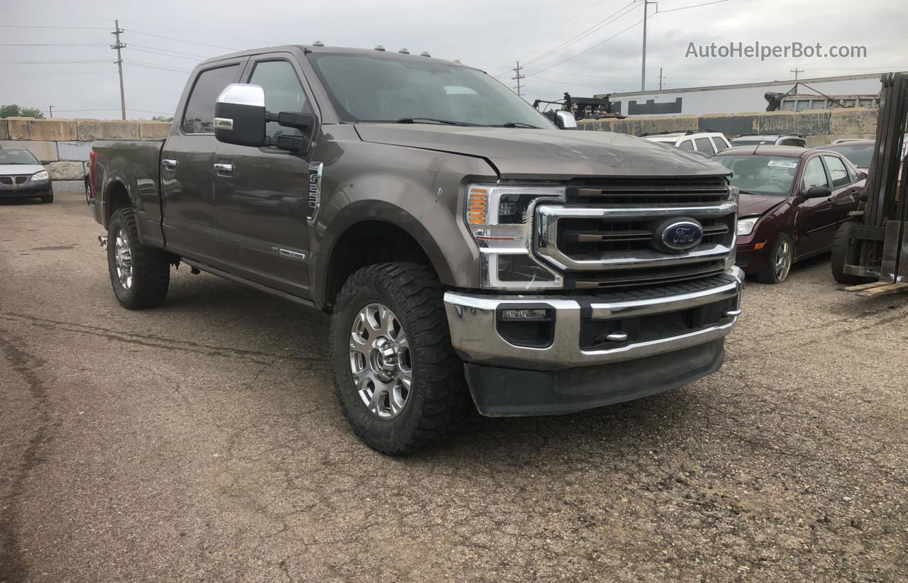 2020 Ford F250 Super Duty Brown vin: 1FT8W2BT6LEC67297