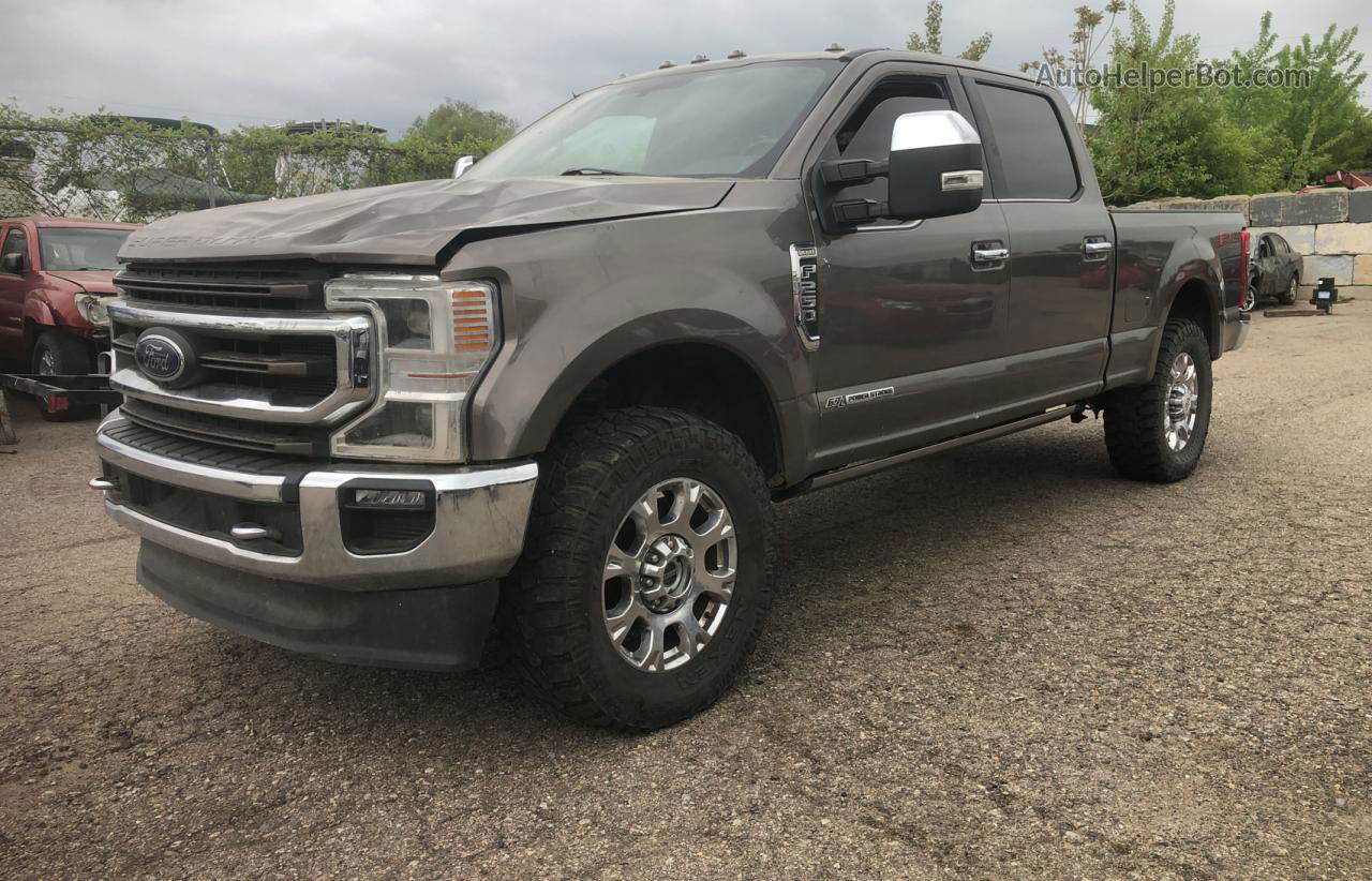 2020 Ford F250 Super Duty Brown vin: 1FT8W2BT6LEC67297