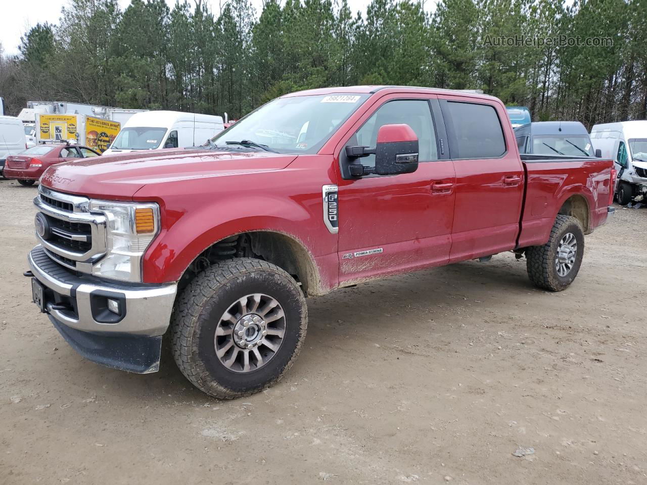 2020 Ford F250 Super Duty Red vin: 1FT8W2BT7LEC68006