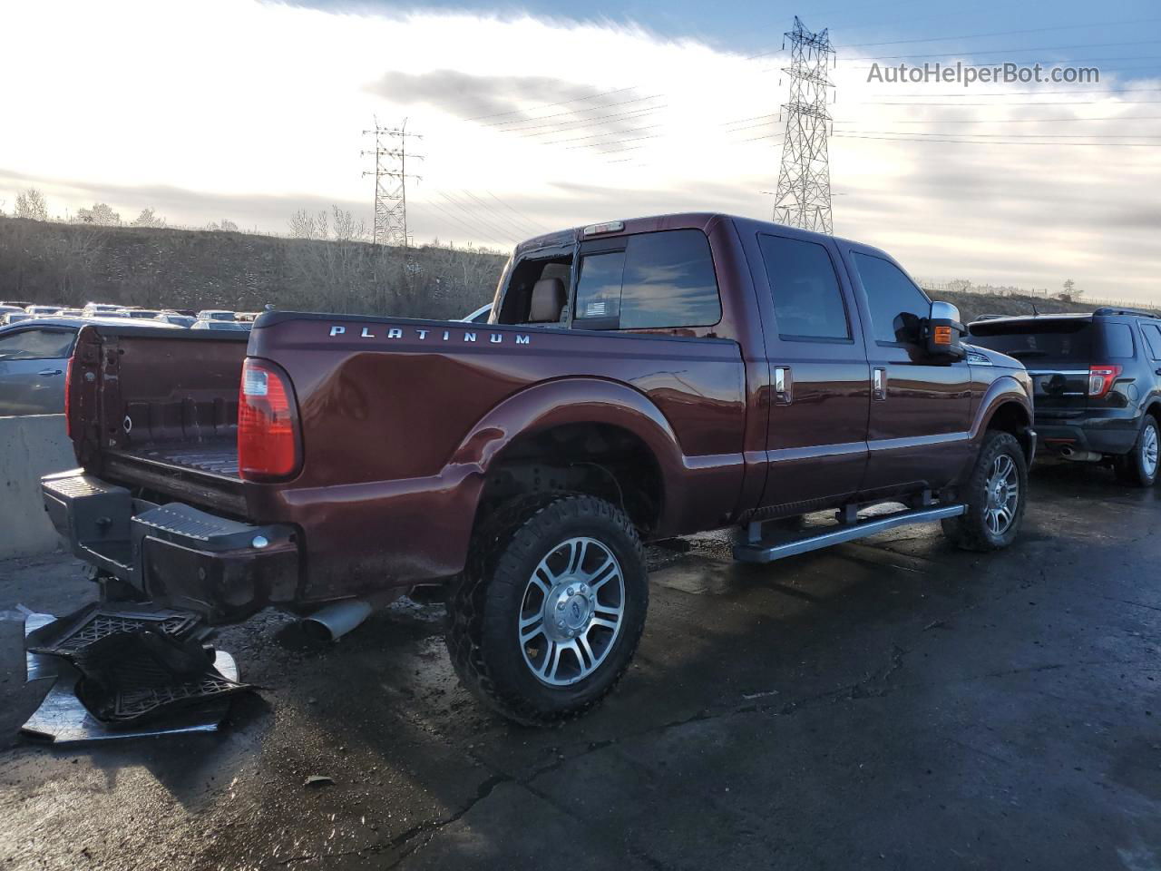 2016 Ford F350 Super Duty Burgundy vin: 1FT8W3B60GEA98643