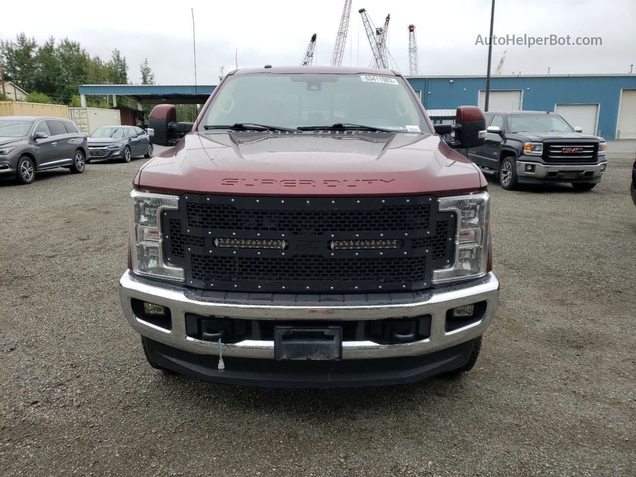 2017 Ford F350 Super Duty Maroon vin: 1FT8W3B63HED93544