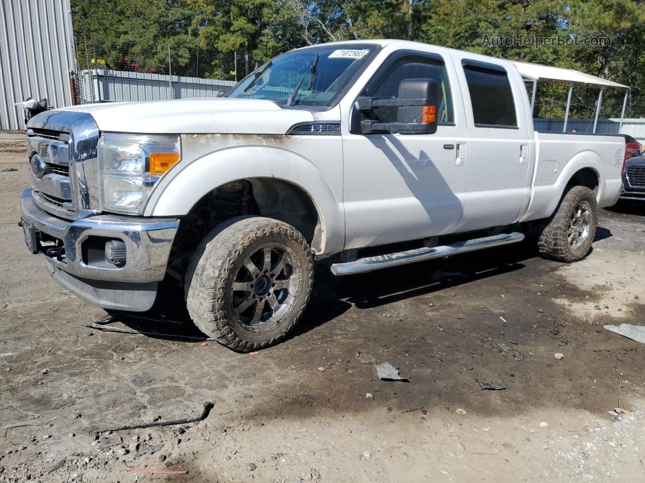 2014 Ford F350 Super Duty White vin: 1FT8W3B67EEA76331