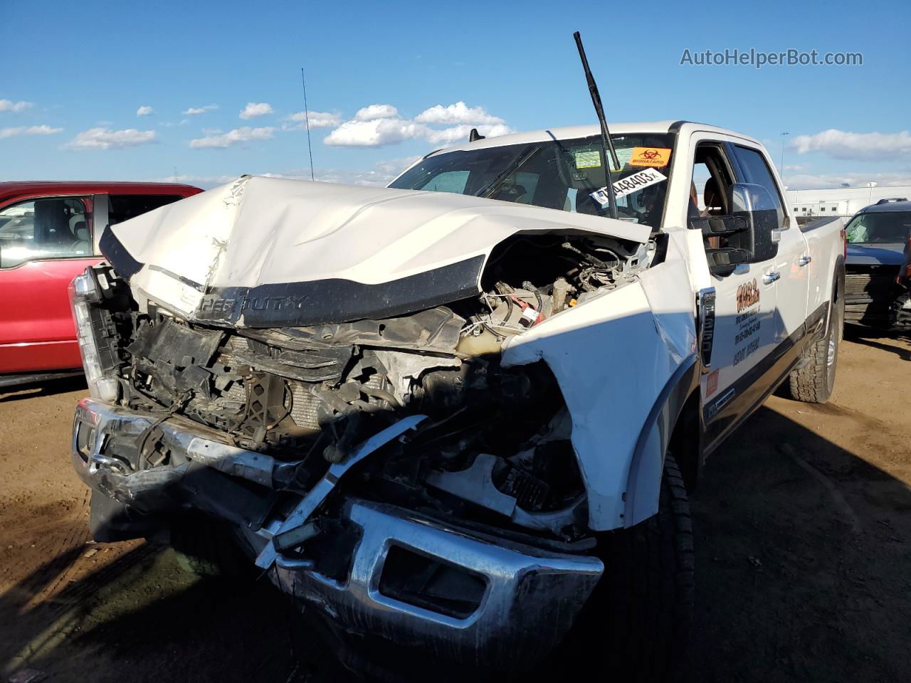 2019 Ford F350 Super Duty White vin: 1FT8W3BT1KEE96829