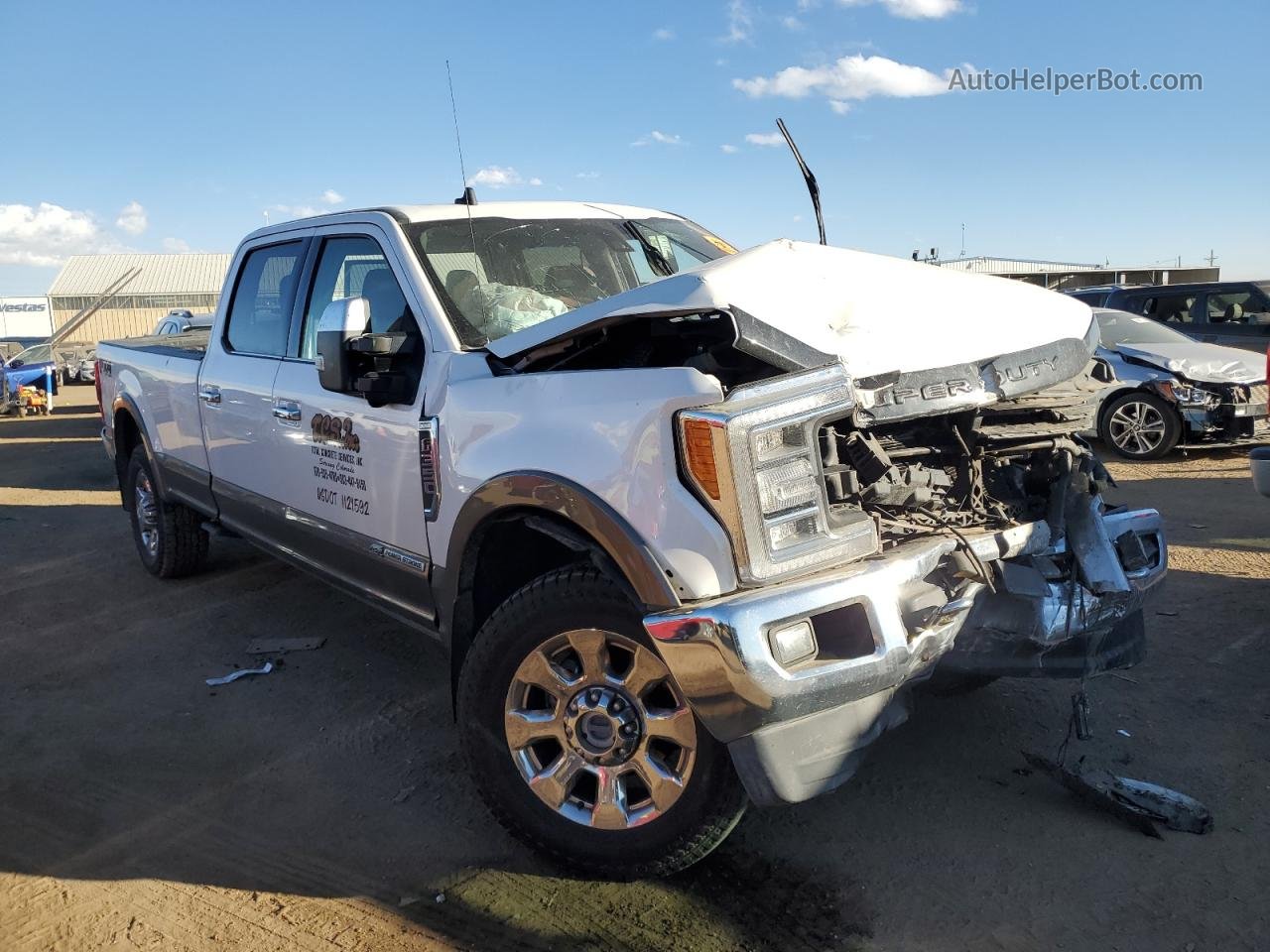 2019 Ford F350 Super Duty White vin: 1FT8W3BT1KEE96829