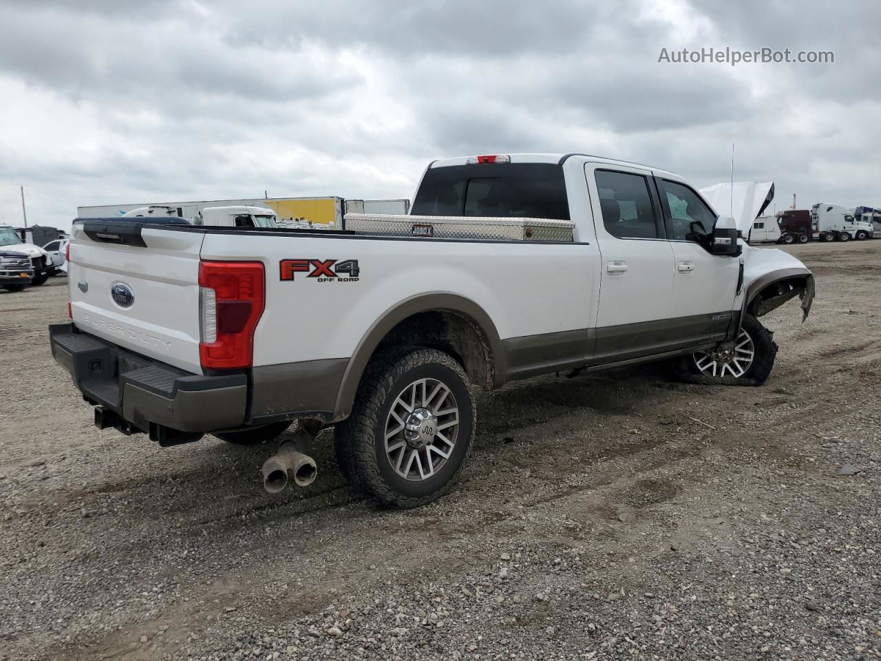 2019 Ford F350 Super Duty White vin: 1FT8W3BT1KEG85688